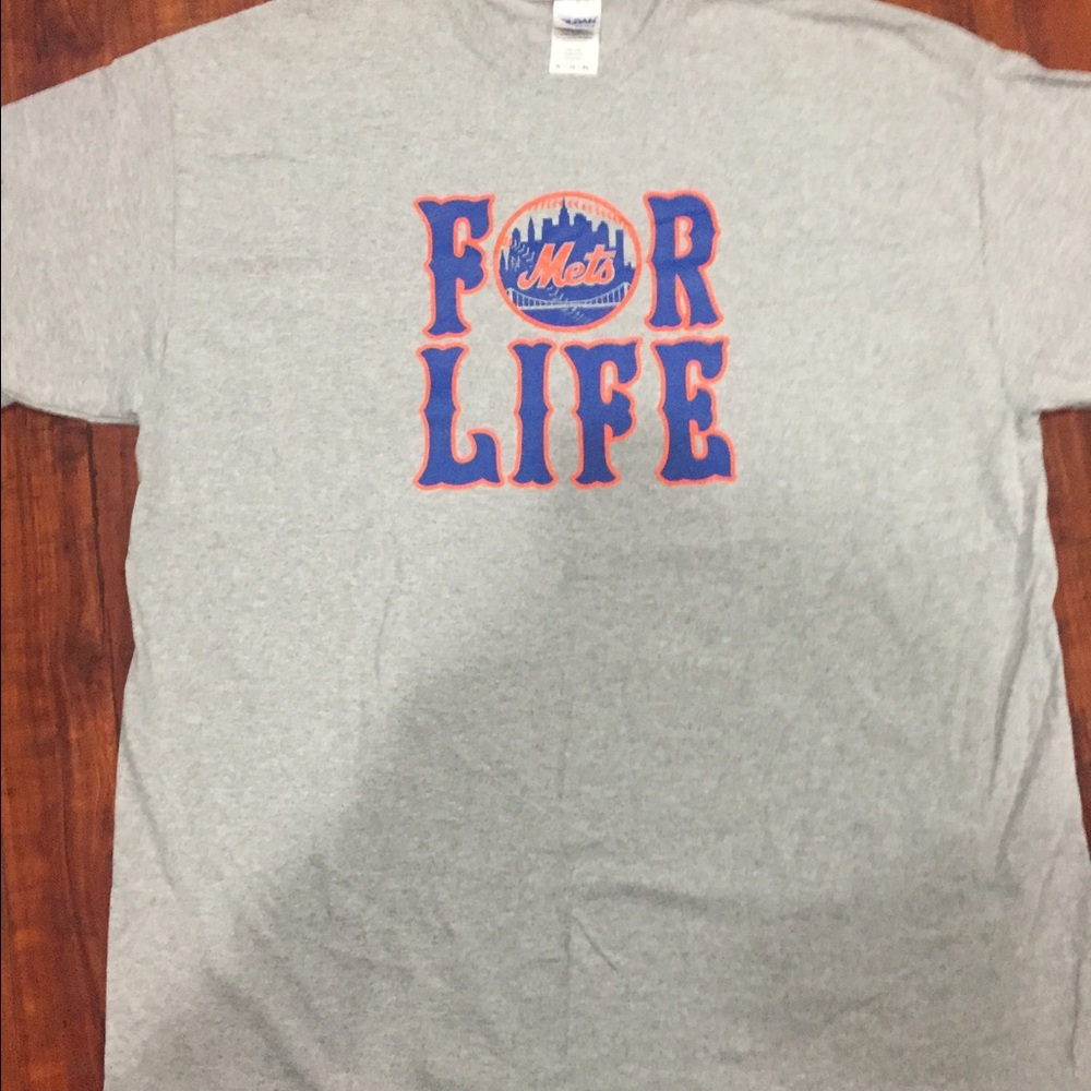Gray Mets 'For Life' Short Sleeve Tee